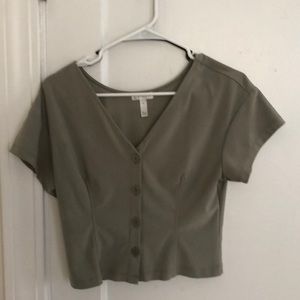 Olive green work blouse